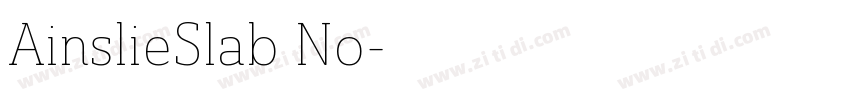 AinslieSlab No字体转换